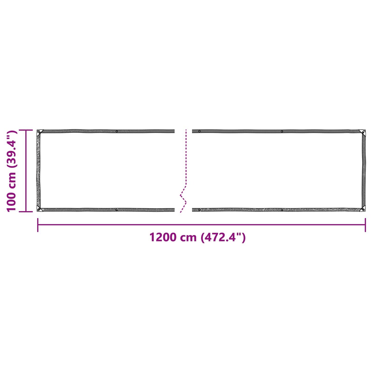vidaXL Τεντόπανα με Θηλιές Διαφανές 1 x 12 m Πολυαιθυλένιο