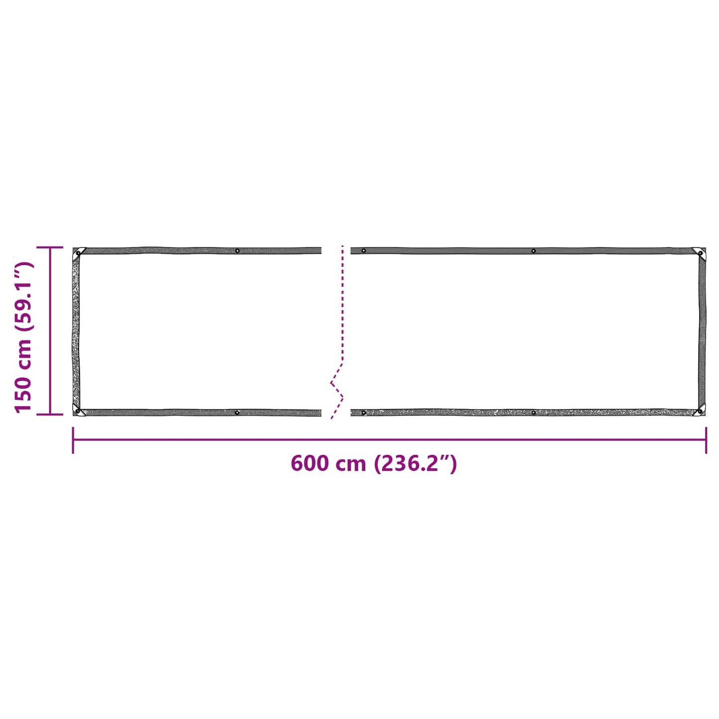 vidaXL Κάλυμμα Φυτών Διαφανές 6 x 1,5 μ PE