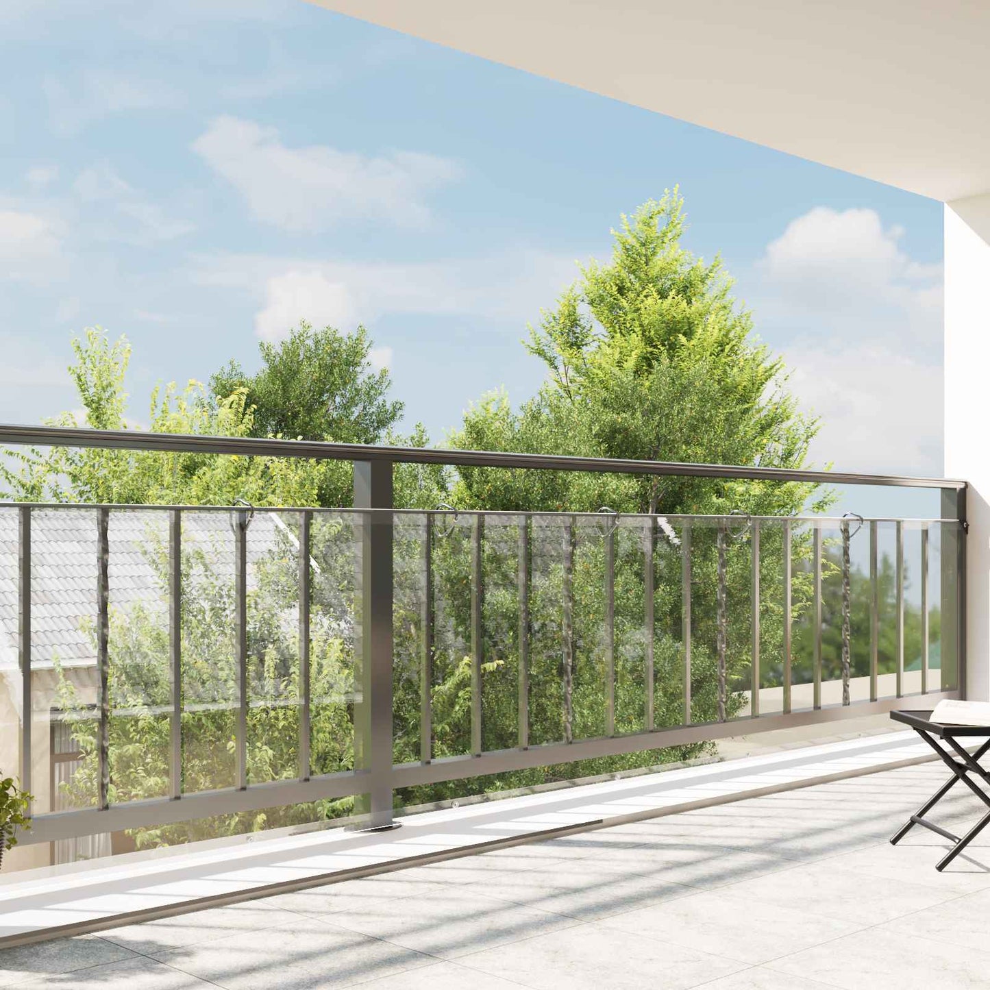 vidaXL Τεντόπανα με Θηλιές Διαφανές 1 x 12 m Πολυαιθυλένιο
