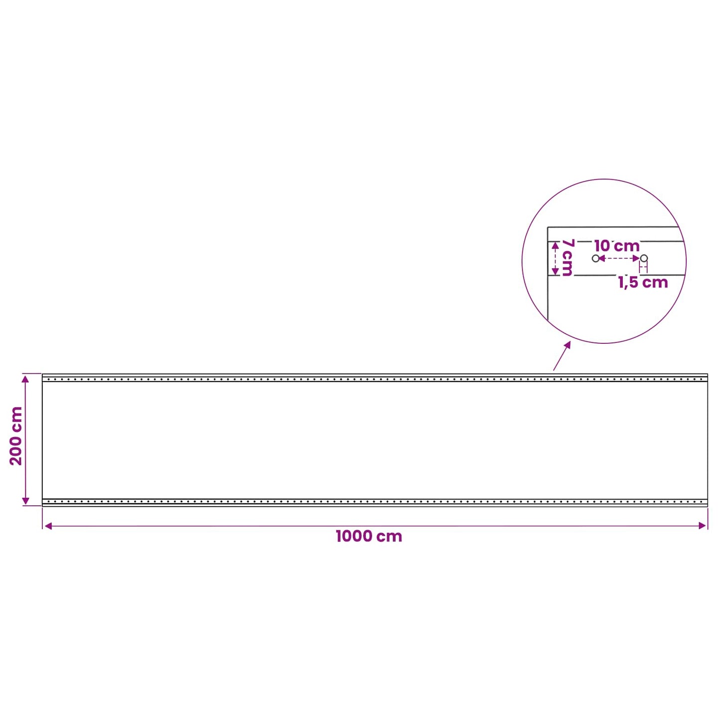 vidaXL Τεντόπανα με Θηλιές 2 τεμ. Πράσινο 2 x 10 μ 260 γρ PE