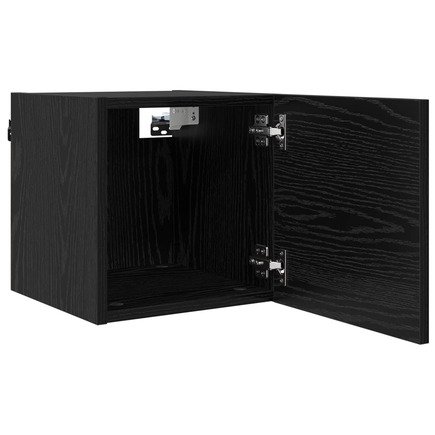 vidaXL Κρεμαστό Ντουλάπι Τηλεόρασης Επιτοίχιο 4 pcs Μαύρη Δρυς