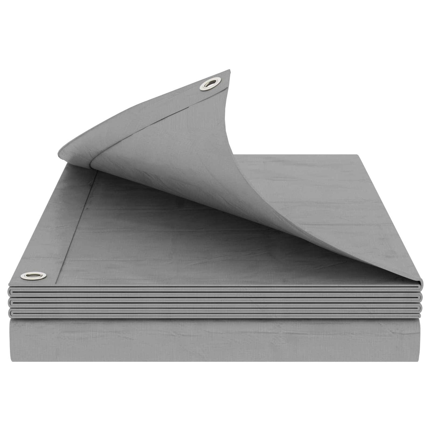 vidaXL Τεντόπανα με Θηλιές Ανοιχτό γκρι 6 x 8 μ 180 gsm PE