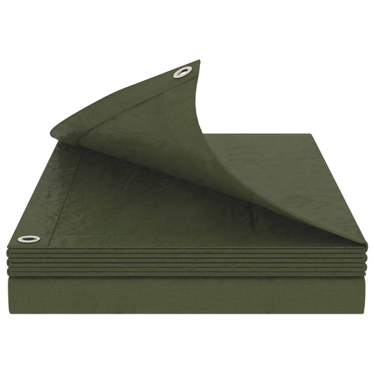 vidaXL Τεντόπανα με Θηλιές Πράσινο 6 x 6 μ 90 gsm PE