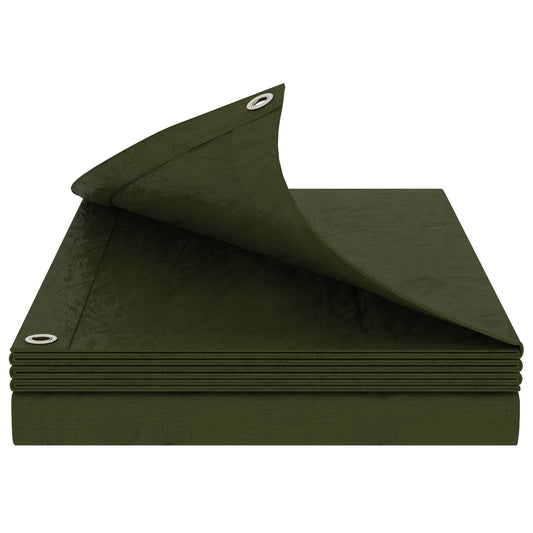 vidaXL Τεντόπανα με Θηλιές Πράσινο 6 x 6 μ 260 gsm PE