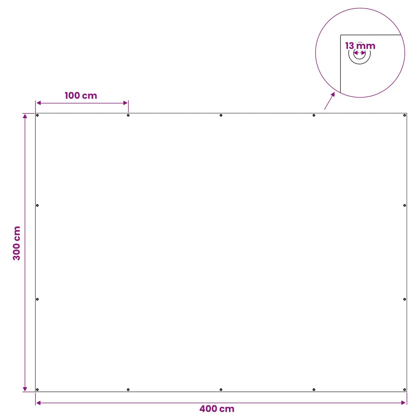 vidaXL Τεντόπανα με Θηλιές Ανθρακί Γκρι 3 x 4 μ 90 gsm PE