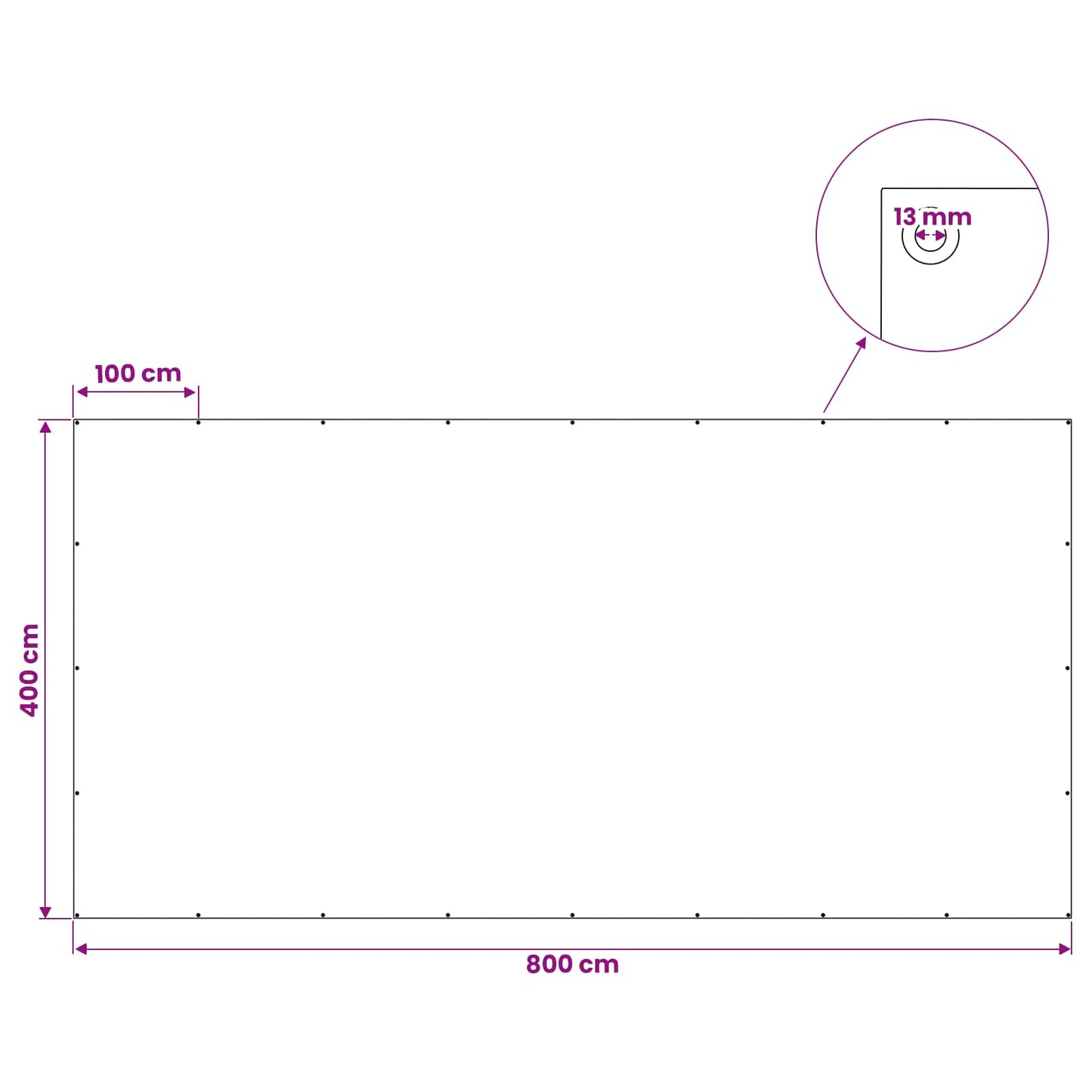 vidaXL Τεντόπανα με Θηλιές Ανθρακί Γκρι 4 x 8 μ 90 gsm PE
