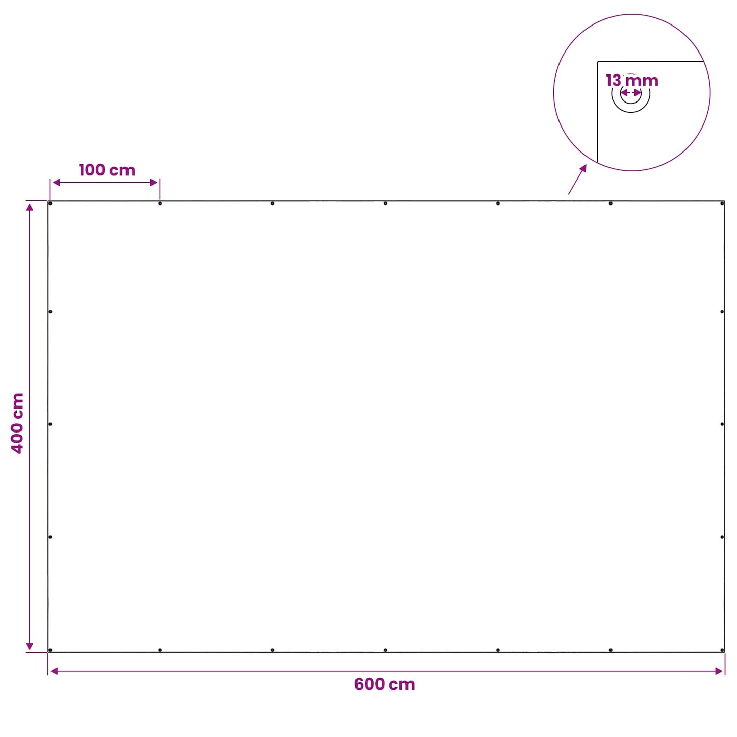 vidaXL Τεντόπανα με Θηλιές Ανθρακί Γκρι 4 x 6 μ 180 gsm PE