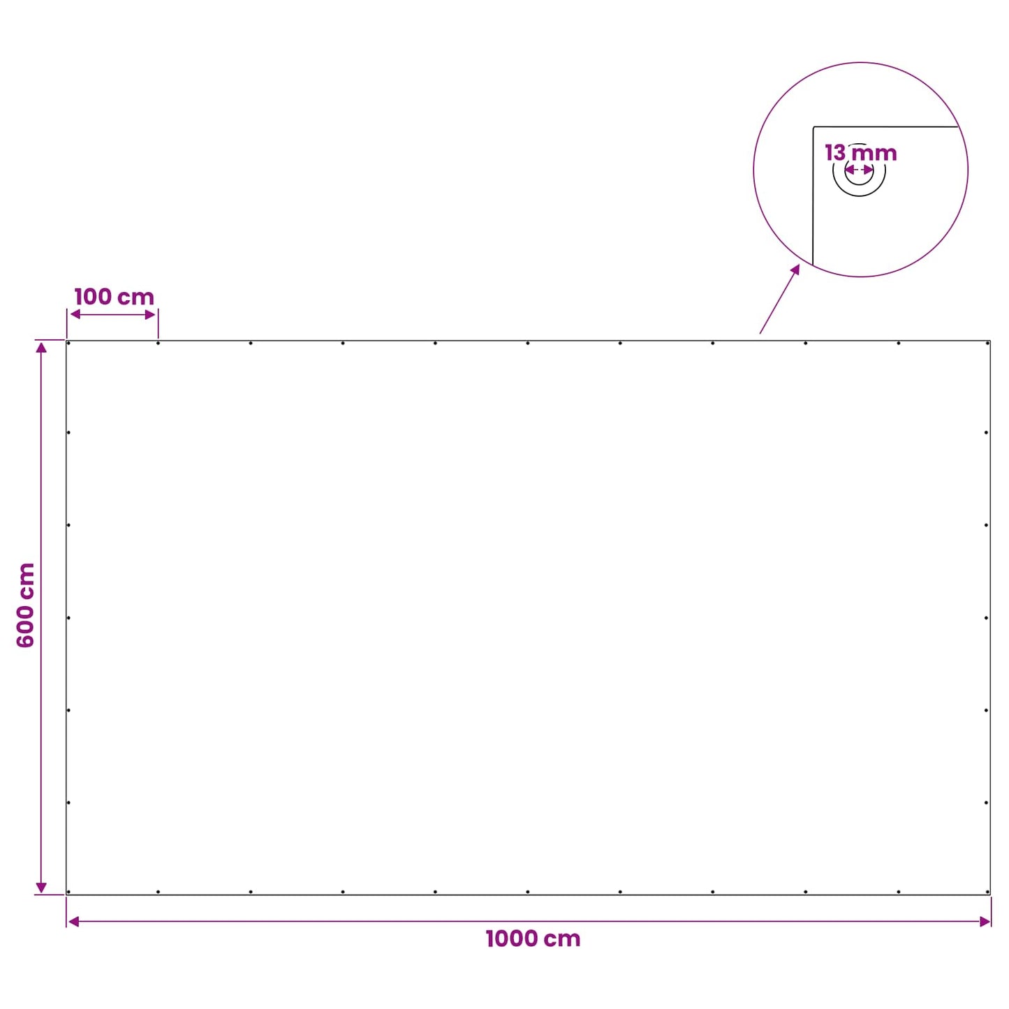 vidaXL Τεντόπανα με Θηλιές Ανθρακί Γκρι 6 x 10 μ 180 γρ PE