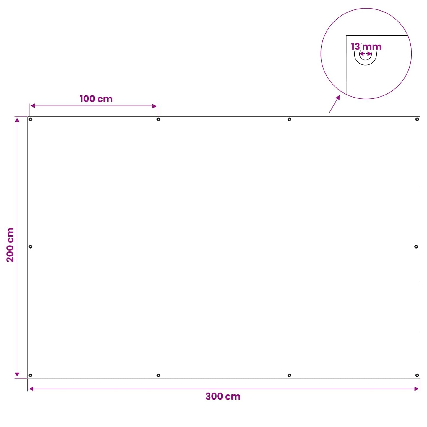 vidaXL Τεντόπανα με Θηλιές Ανθρακί Γκρι 2 x 3 μ 260 γρ PE