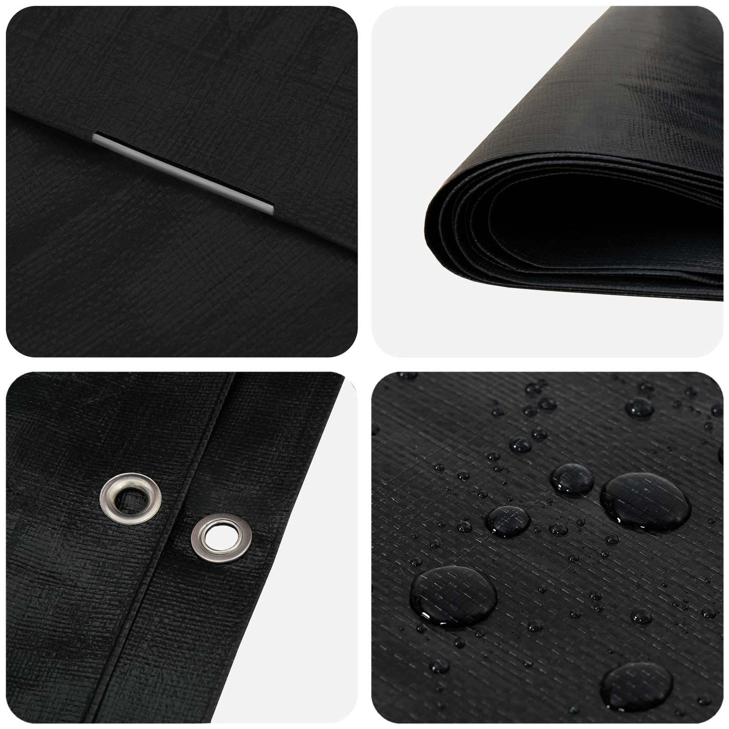 vidaXL Τεντόπανα με Θηλιές Ανθρακί Γκρι 6 x 8 μ 260 gsm PE