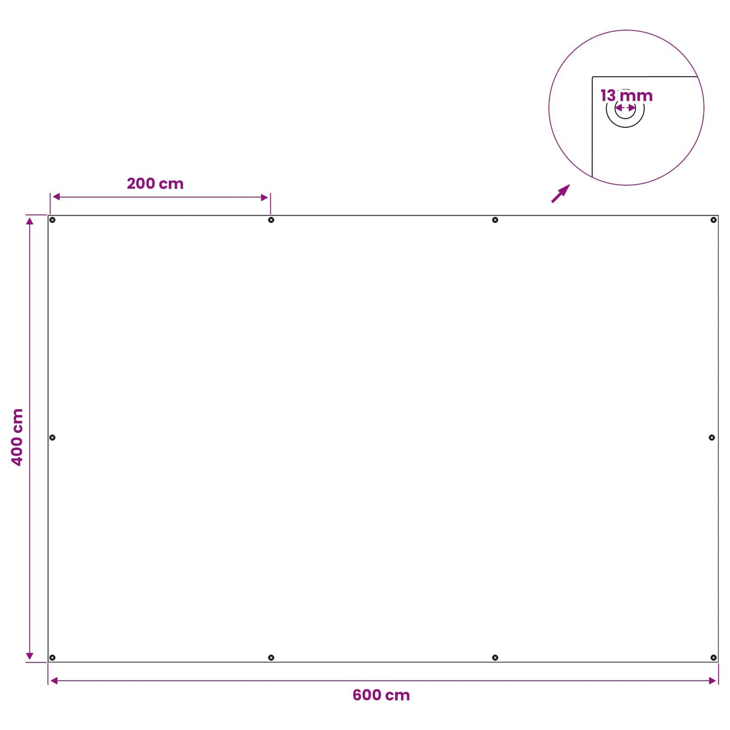 vidaXL Τεντόπανα με Θηλιές Μπλε 4 x 6 μ 90 gsm PE