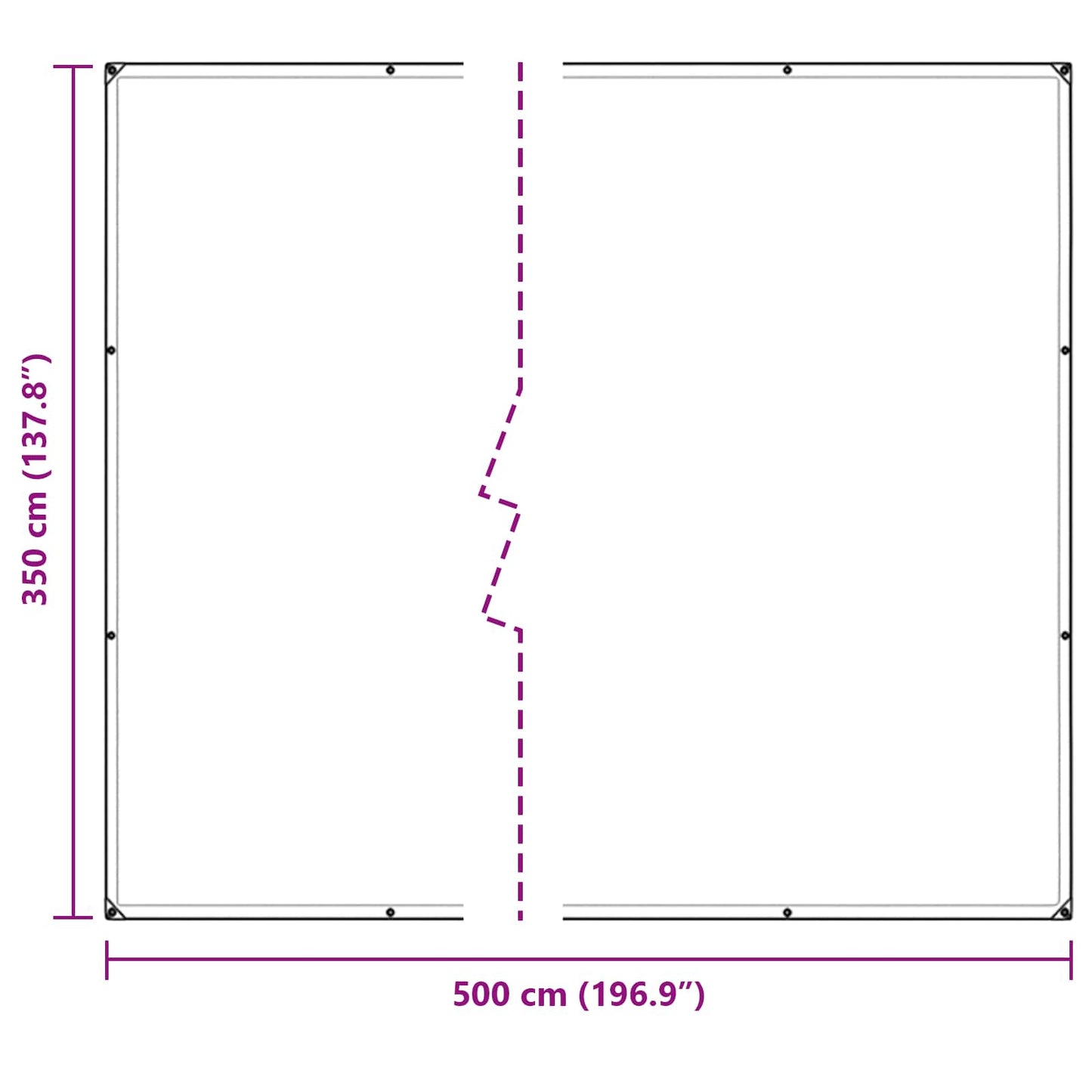 vidaXL Μουσαμάς 140 gsm Διαφανές 5 x 3,5 μ PE