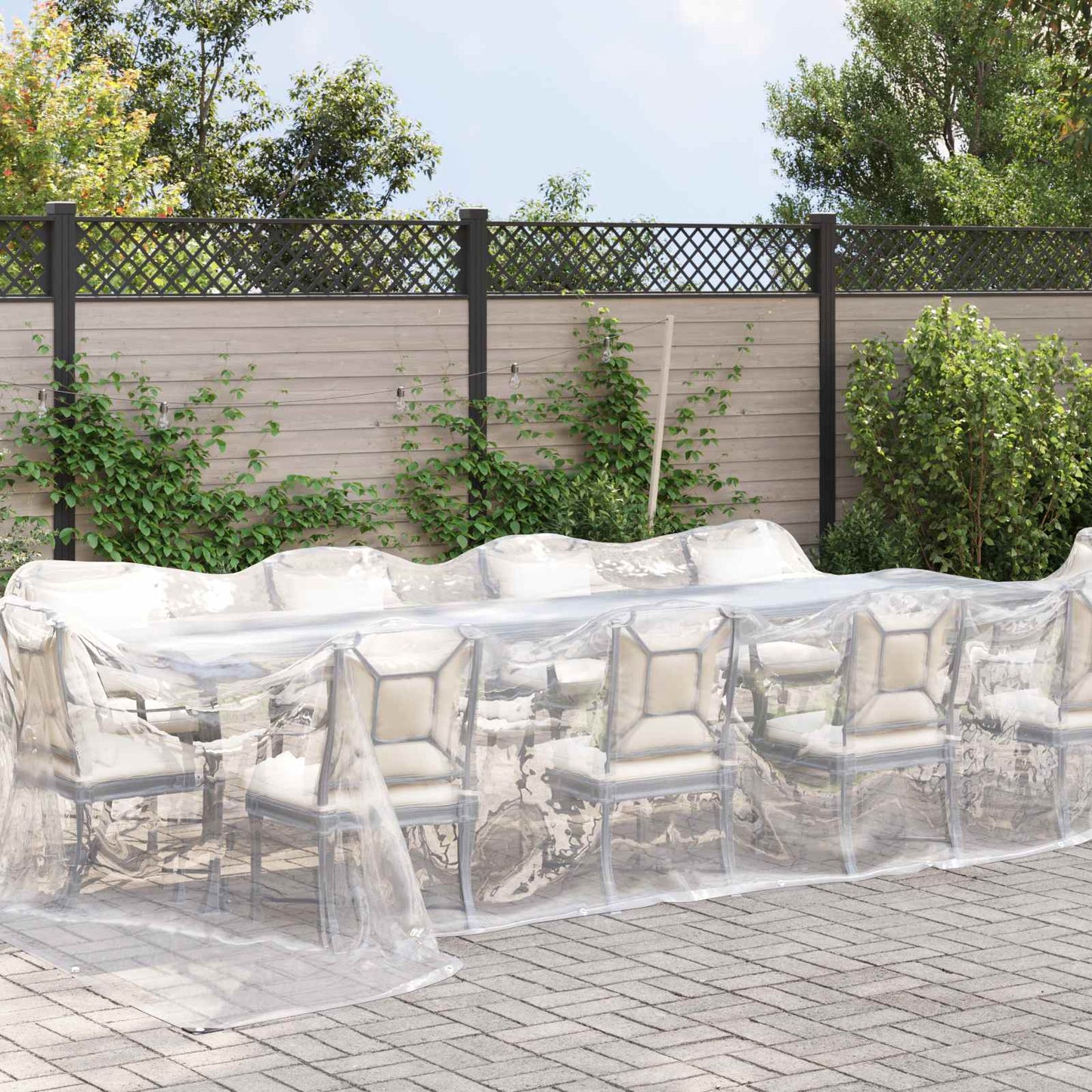 vidaXL Μουσαμάς 140 gsm Διαφανές 7 x 5 m PE