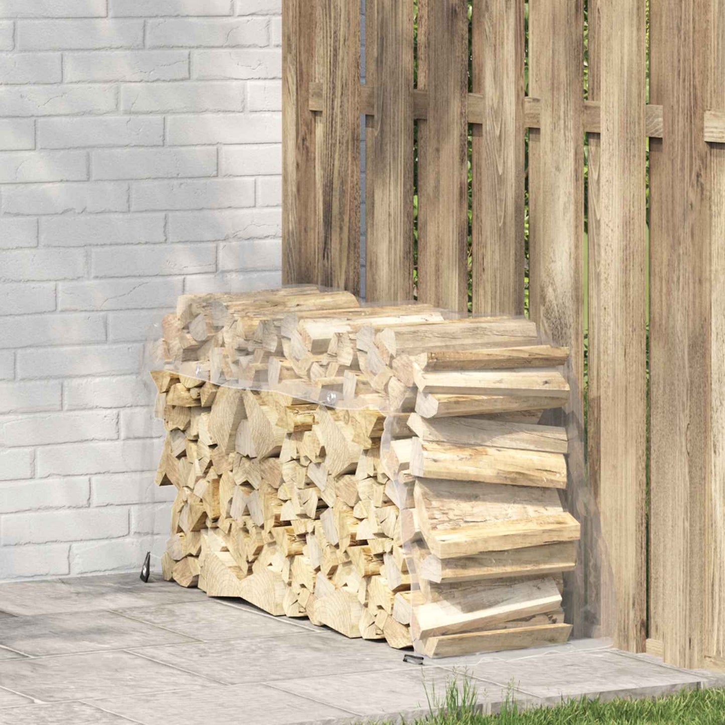 vidaXL Μουσαμάς 350 gsm Διαφανές 1 x 2,5 m PVC
