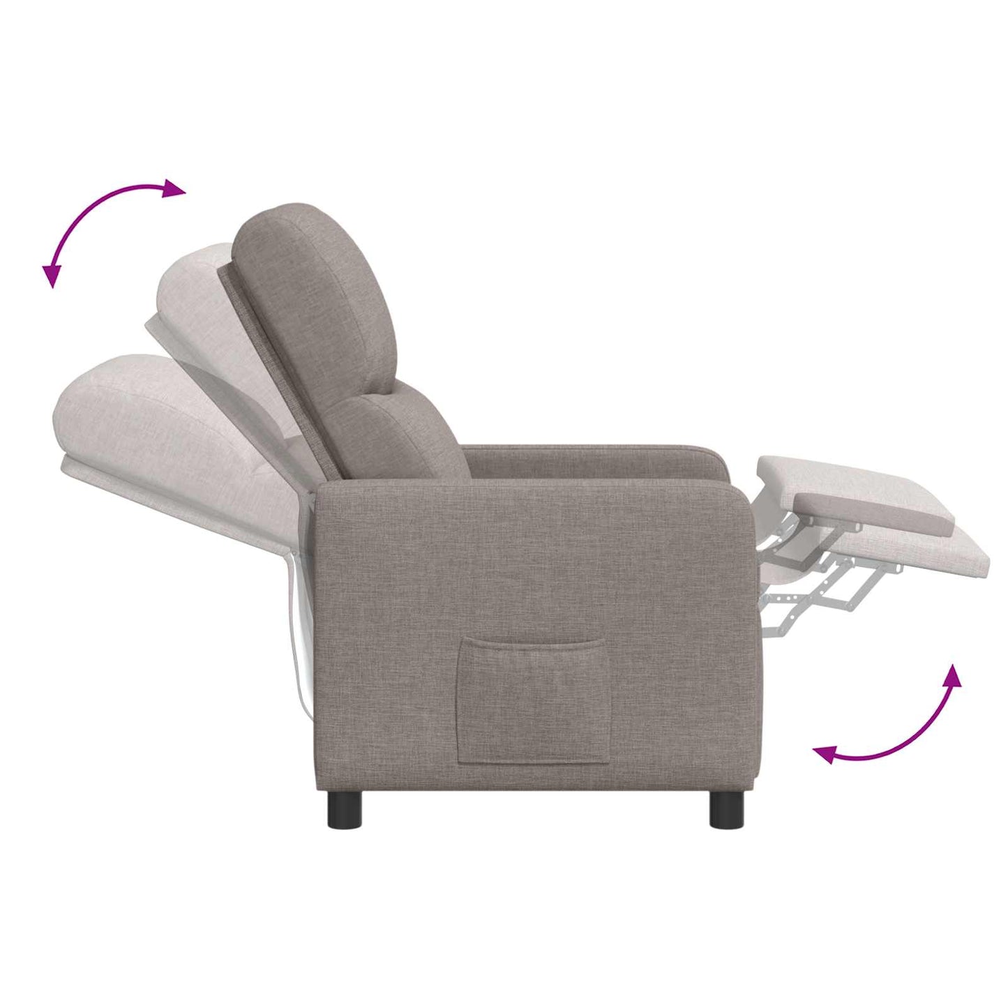 vidaXL Αναπαυτική Καρέκλα Taupe