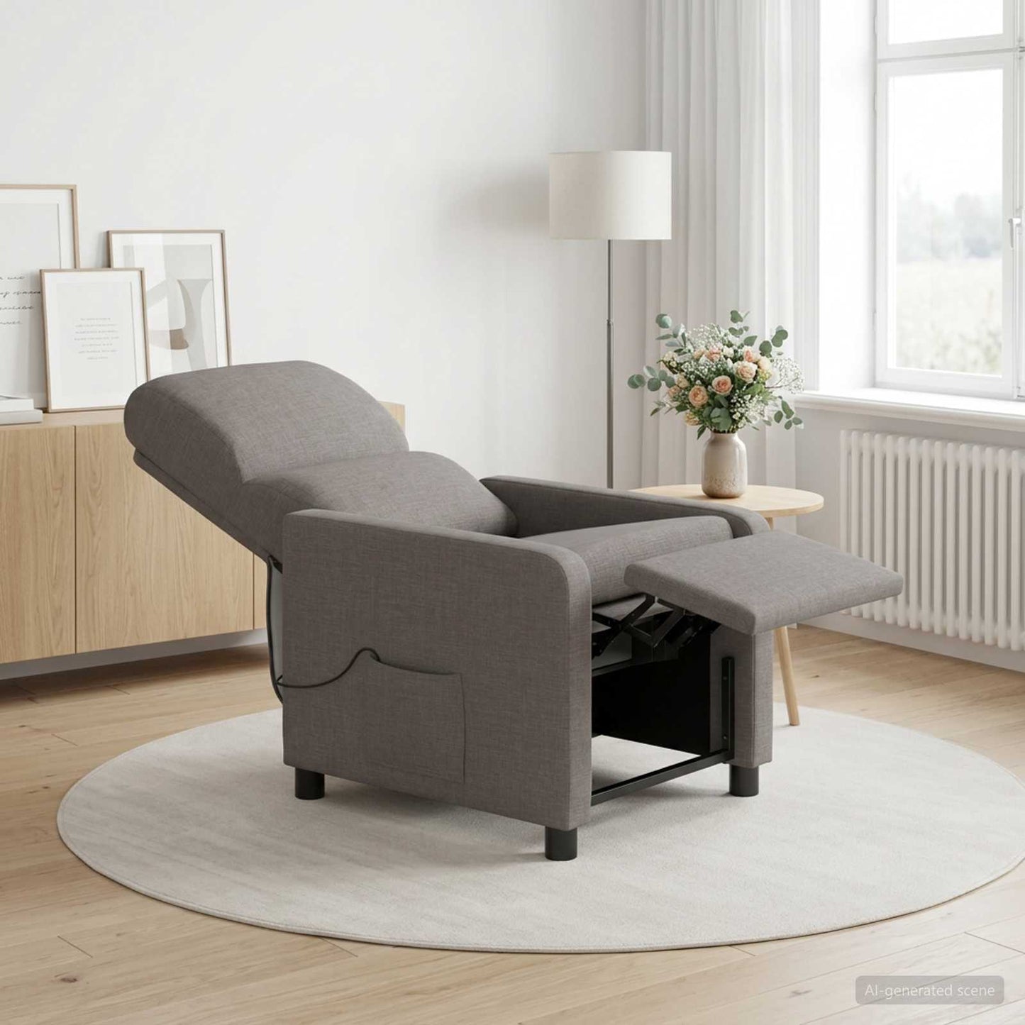 vidaXL Κάθισμα μασάζ Taupe