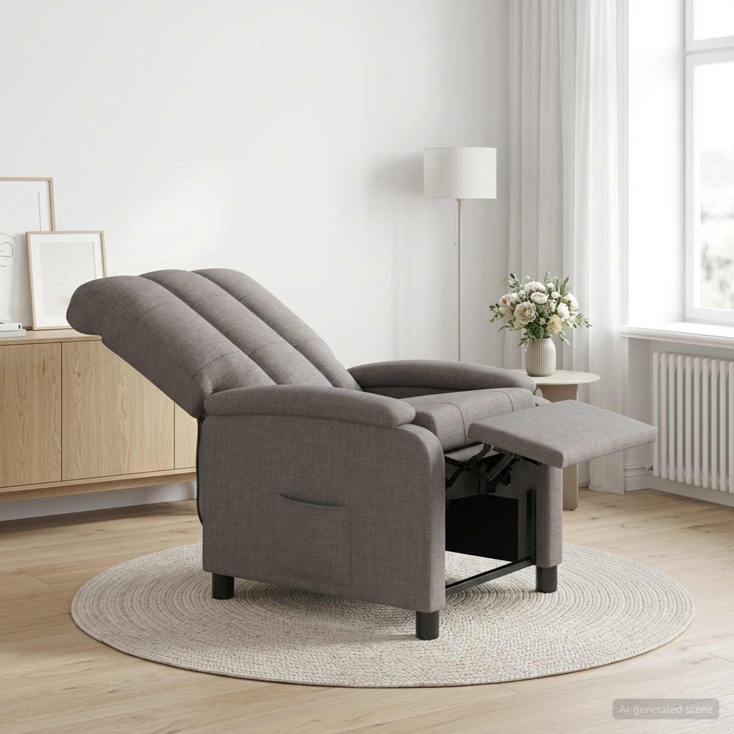 vidaXL Αναπαυτική Καρέκλα Taupe Ύφασμα