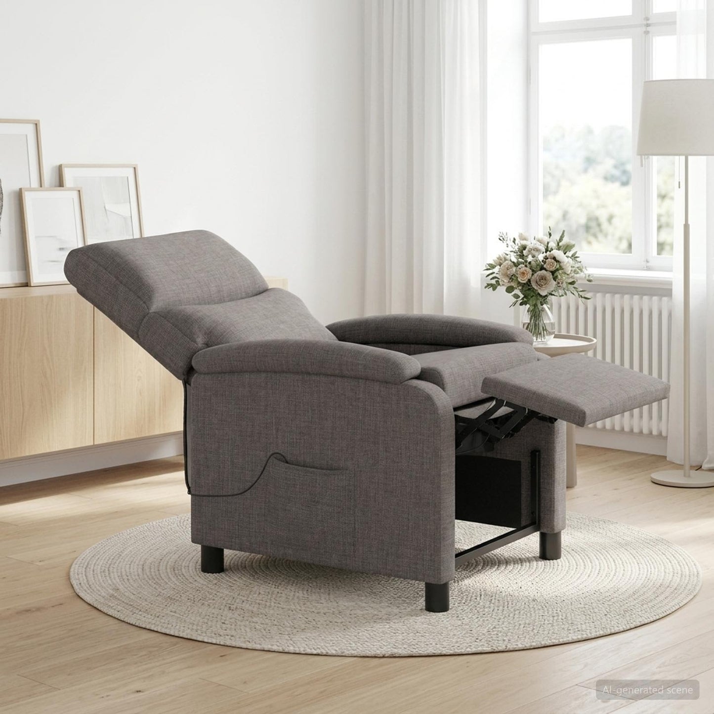 vidaXL Κάθισμα μασάζ Taupe Ύφασμα