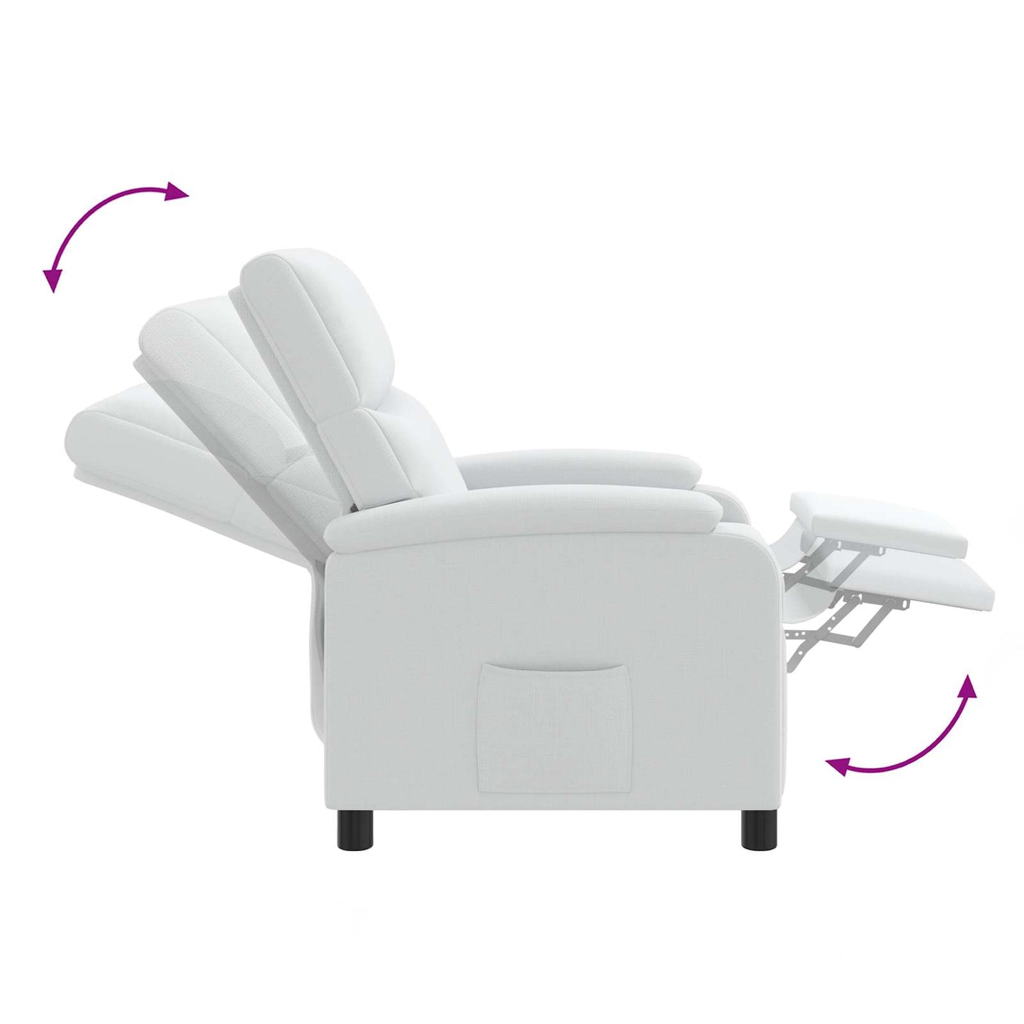 vidaXL Κάθισμα μασάζ Λευκό Ύφασμα