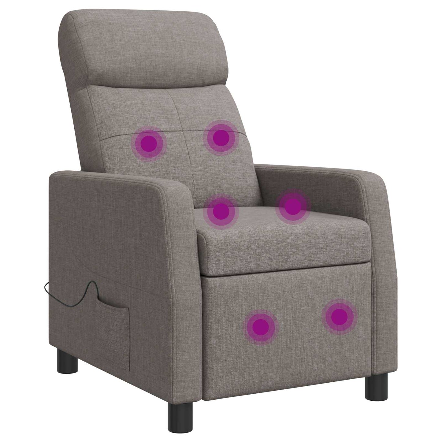 vidaXL Κάθισμα μασάζ Taupe Ύφασμα