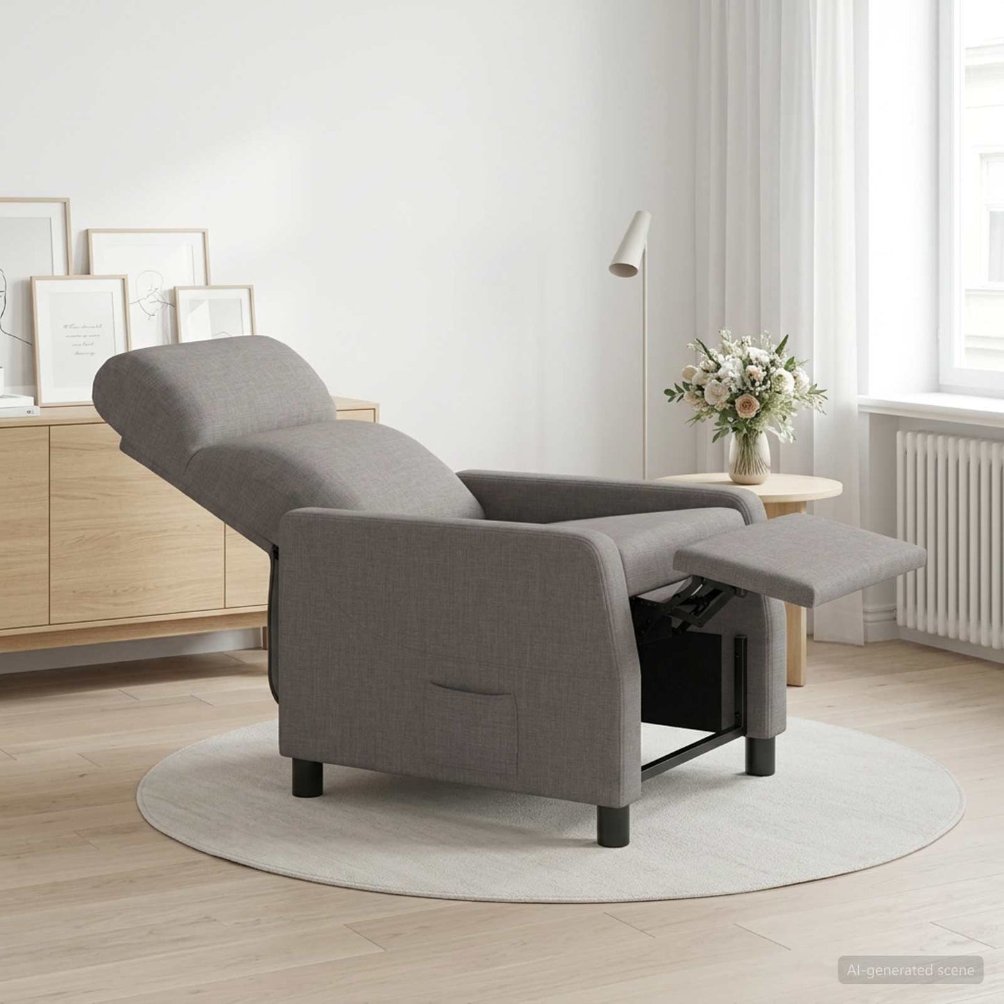 vidaXL Αναπαυτική Καρέκλα Taupe Ύφασμα