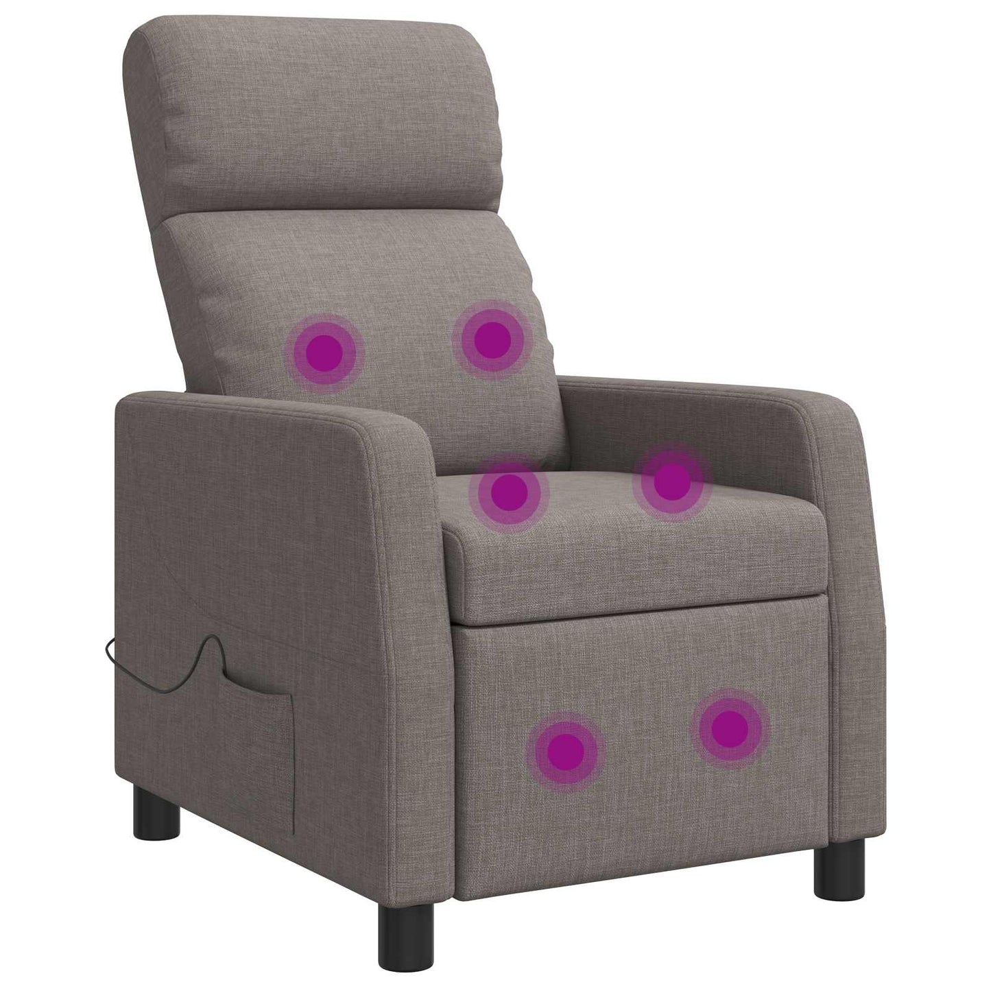 vidaXL Κάθισμα μασάζ Taupe Ύφασμα