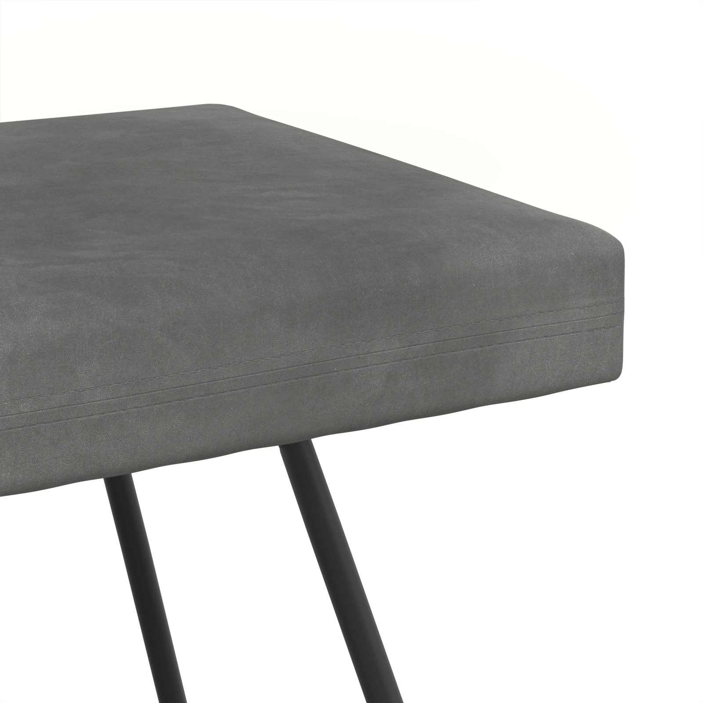 vidaXL παγκάκι Μονόχρωμο Σκούρο Γκρι 80 x 40 x 45 εκ. Βελούδο