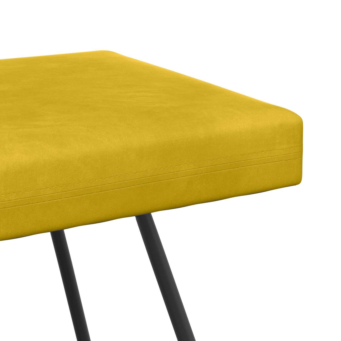 vidaXL παγκάκι Μονόχρωμο Κίτρινο 80 x 40 x 45 εκ. Βελούδο