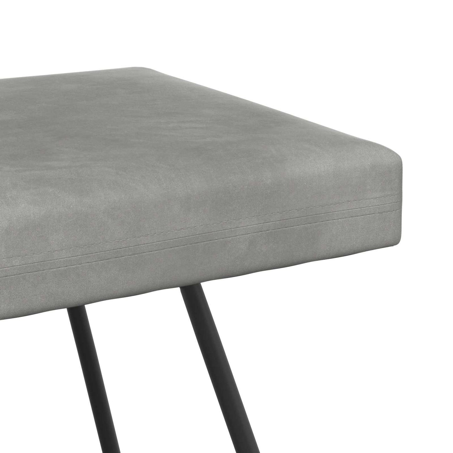 vidaXL παγκάκι Μονόχρωμο Ανοιχτό γκρι 110 x 40 x 45 cm Βελούδο