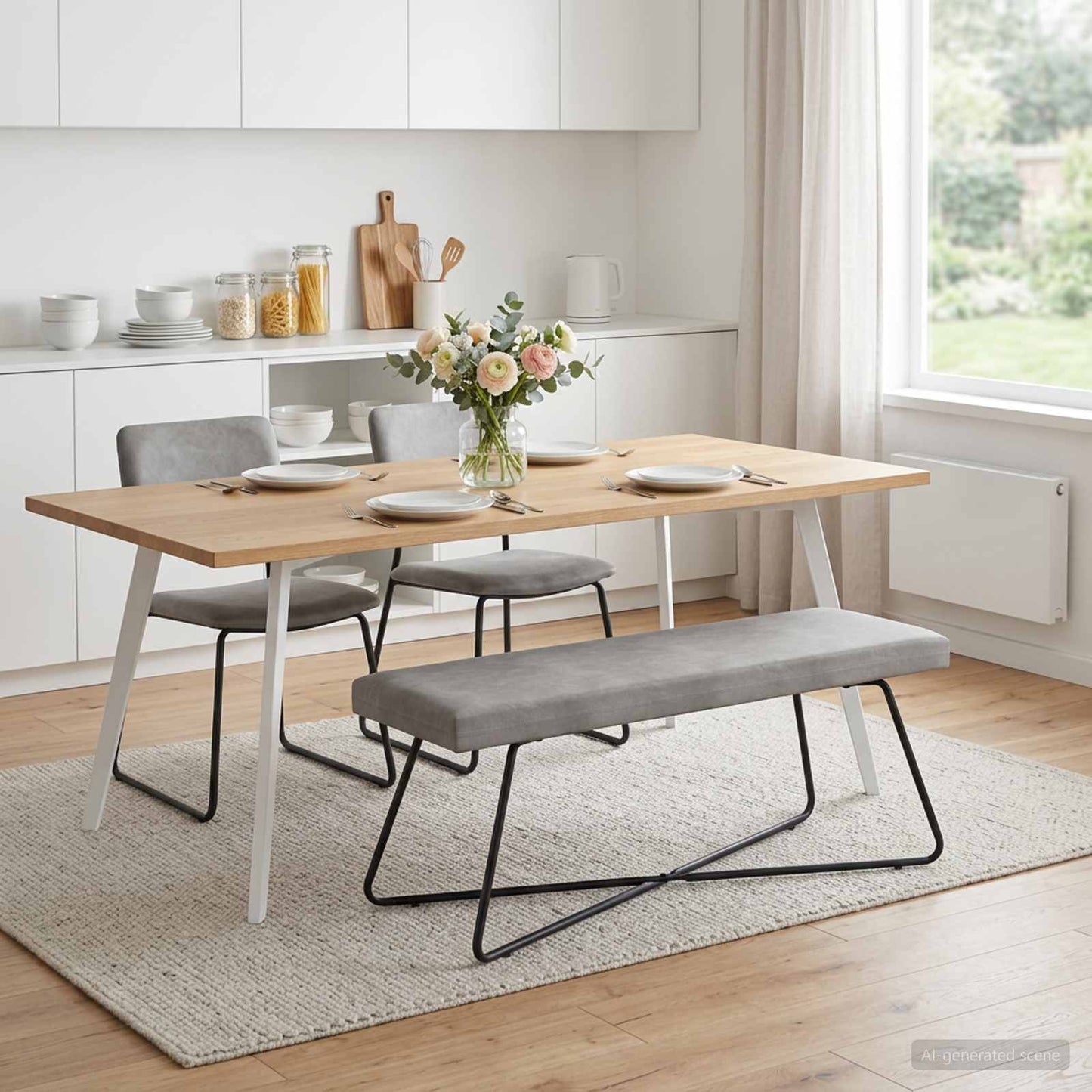vidaXL παγκάκι Μονόχρωμο Ανοιχτό γκρι 110 x 40 x 45 cm Βελούδο