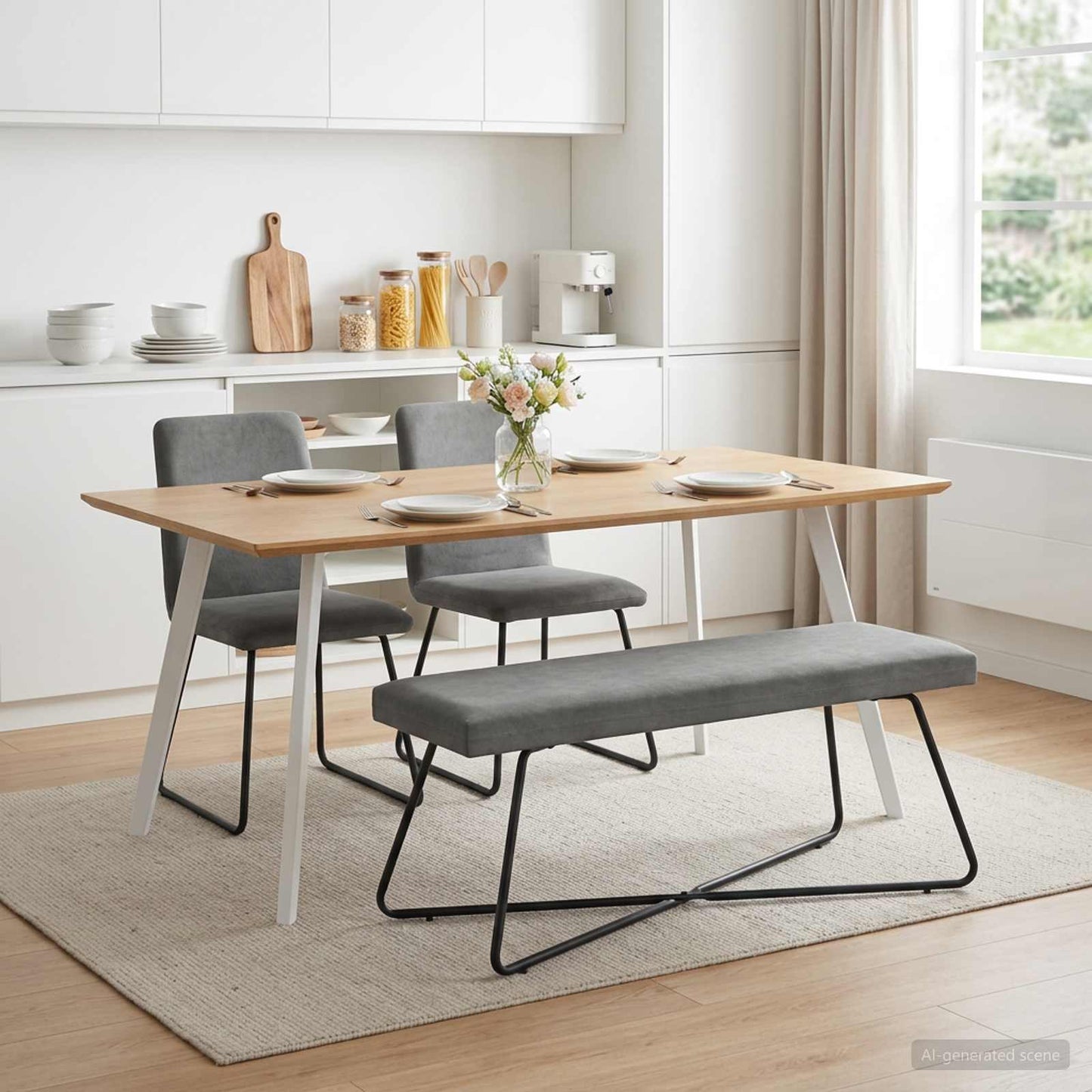 vidaXL παγκάκι Μονόχρωμο Σκούρο Γκρι 110 x 40 x 45 cm Βελούδο