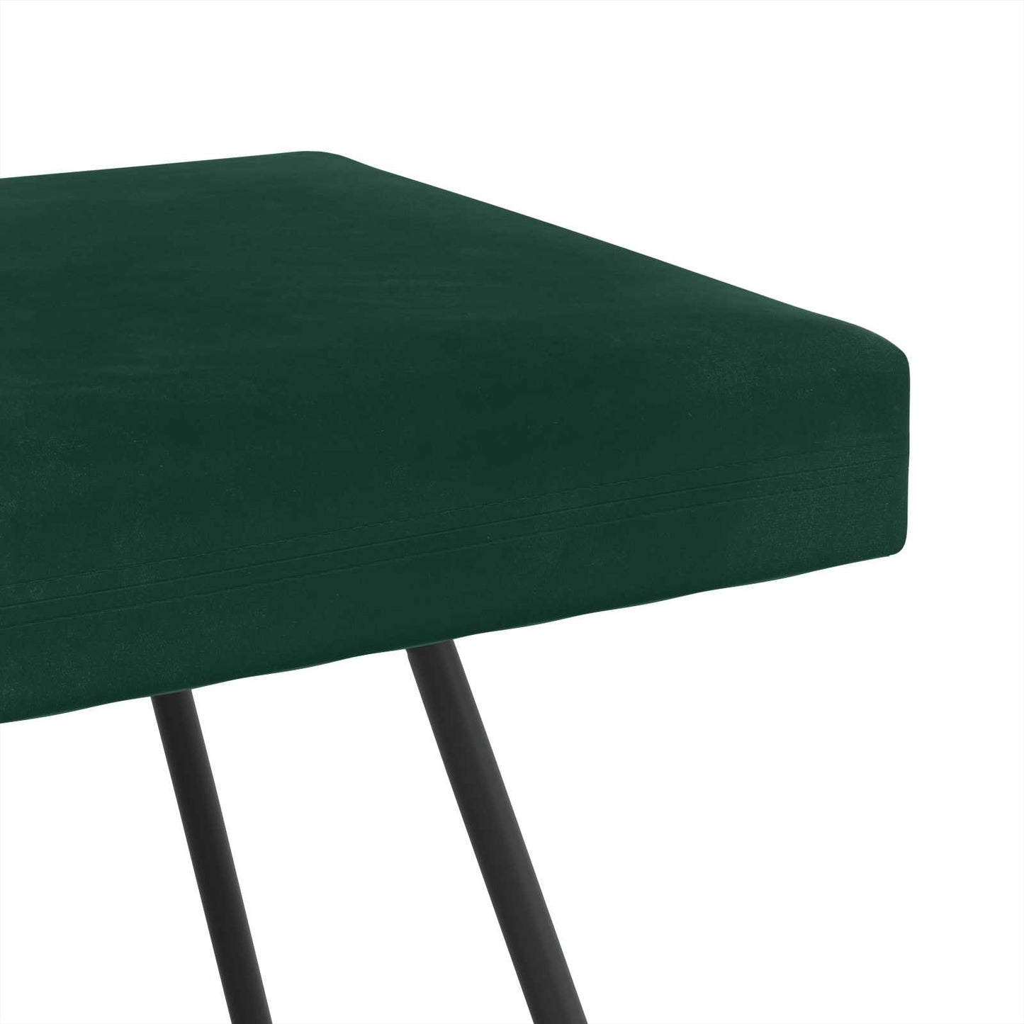 vidaXL παγκάκι Μονόχρωμο Σκούρο Πράσινο 110 x 40 x 45 cm Βελούδο