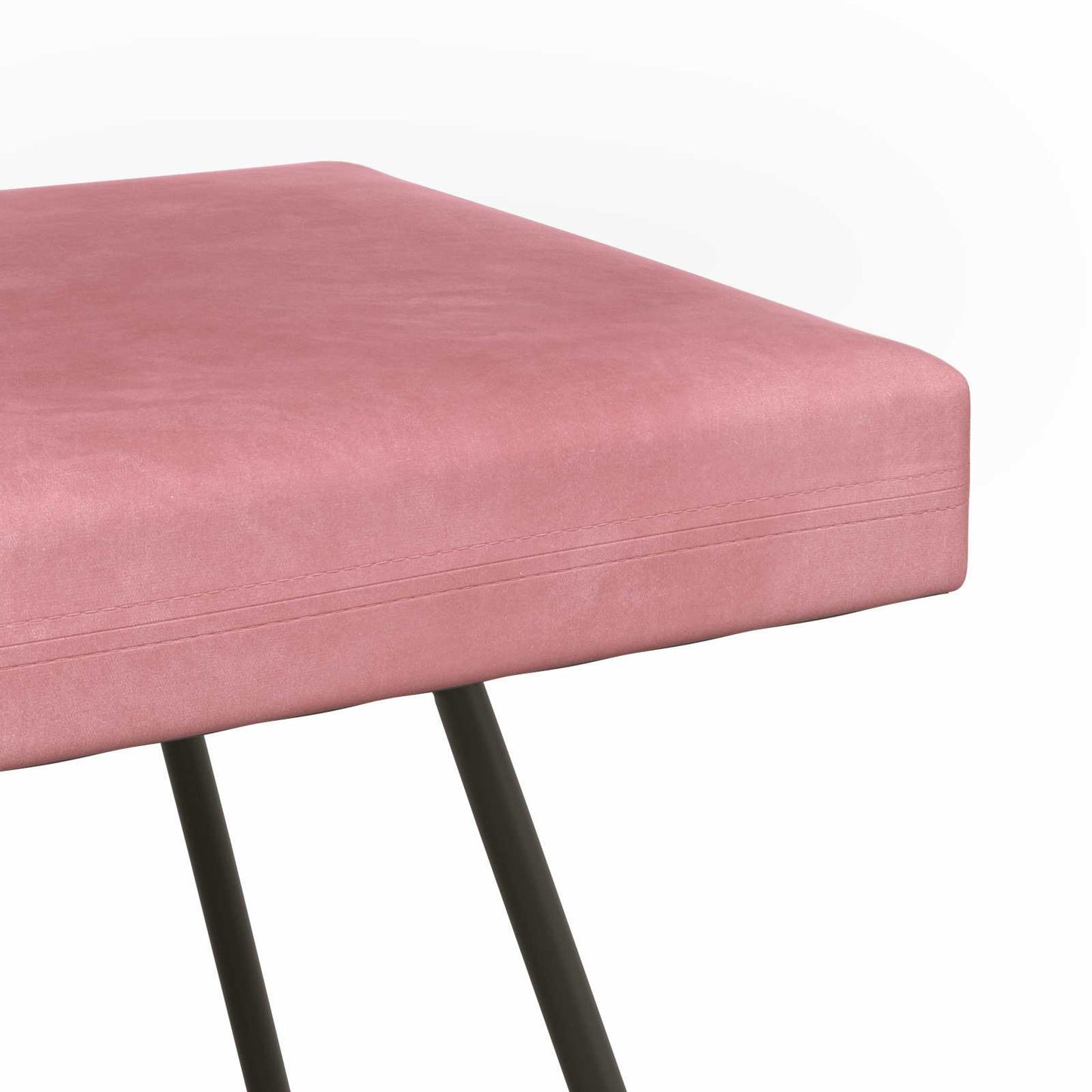 vidaXL παγκάκι Μονόχρωμο Ροζ 110 x 40 x 45 cm Βελούδο