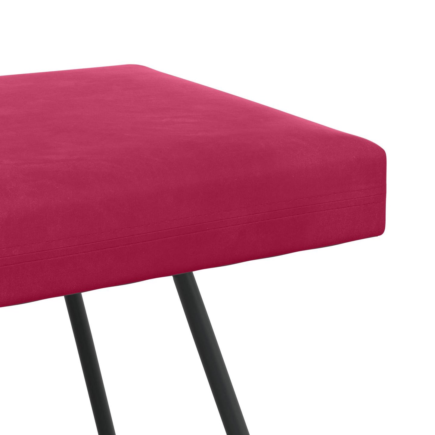 vidaXL παγκάκι Μονόχρωμο Κόκκινο 110 x 40 x 45 cm Βελούδο