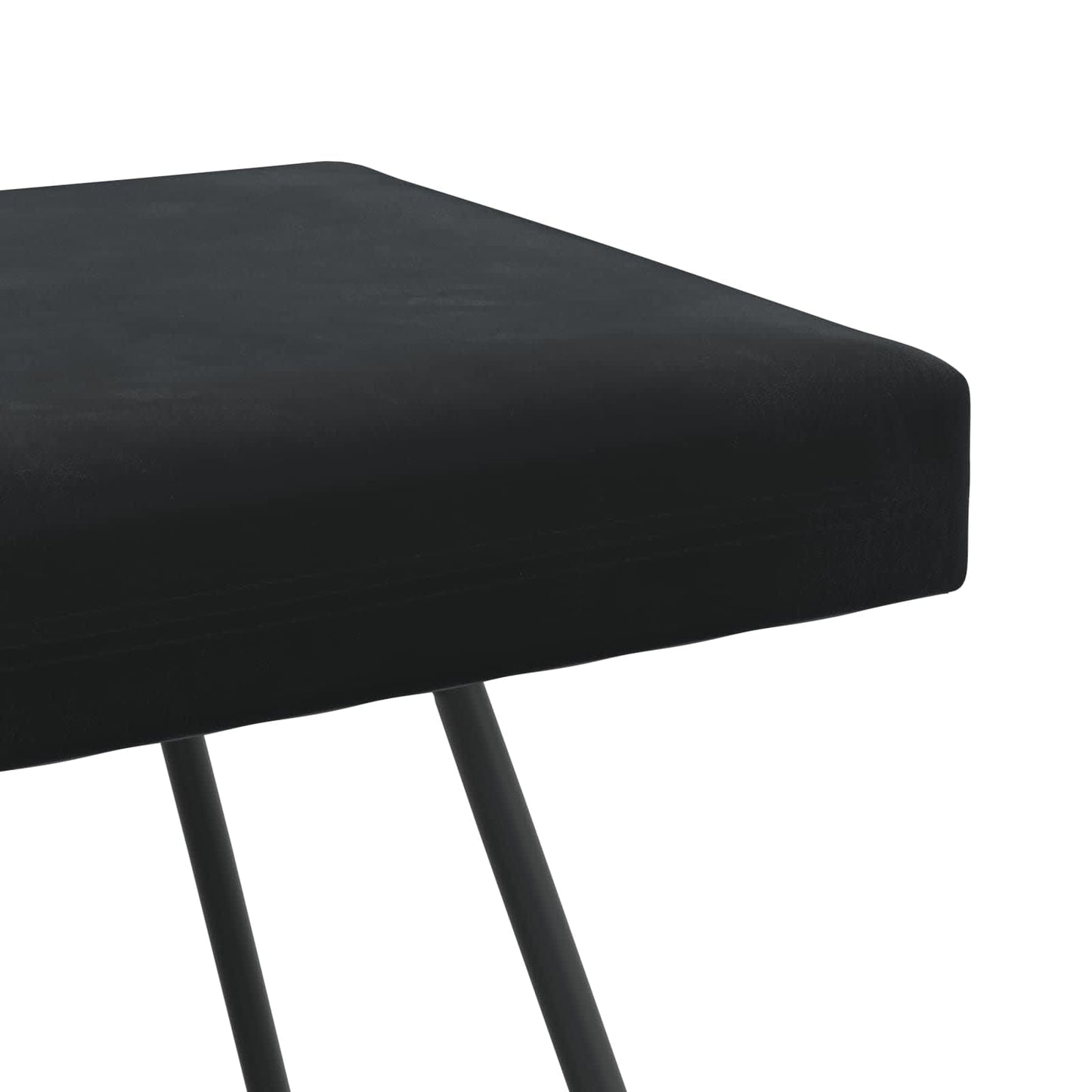 vidaXL παγκάκι Μονόχρωμο Μαύρο 110 x 40 x 45 cm Βελούδο