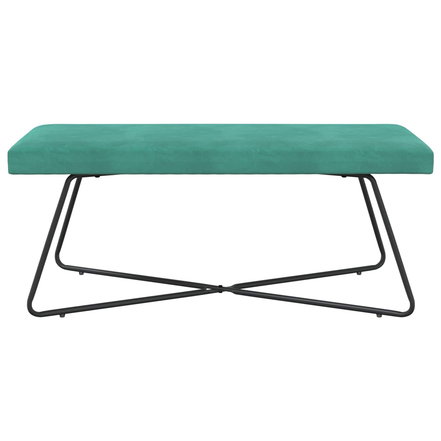 vidaXL παγκάκι Μονόχρωμο Τιρκουάζ 110 x 40 x 45 cm Βελούδο