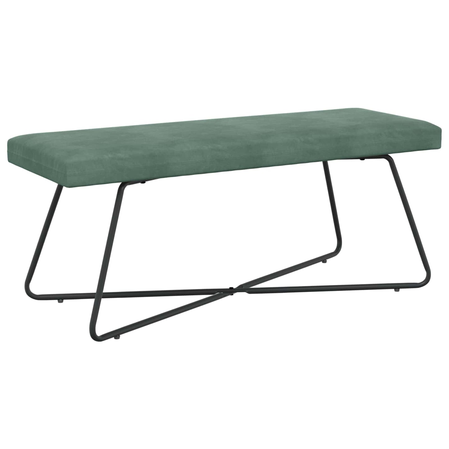vidaXL παγκάκι Μονόχρωμο Θαλασσί 110 x 40 x 45 cm Βελούδο