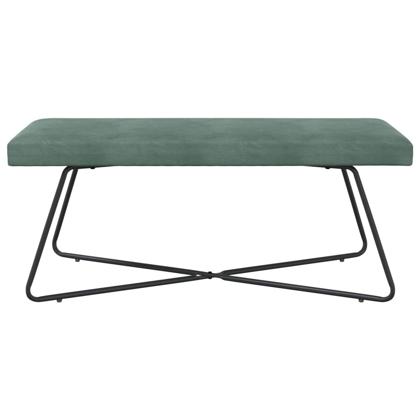 vidaXL παγκάκι Μονόχρωμο Θαλασσί 110 x 40 x 45 cm Βελούδο