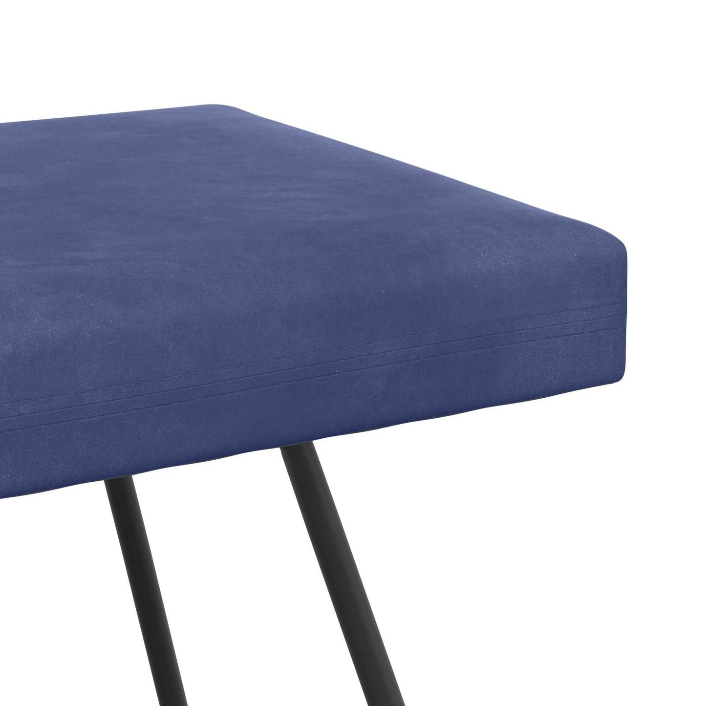 vidaXL παγκάκι Μονόχρωμο Μπλε Αστυνομίας 110 x 40 x 45 cm Βελούδο