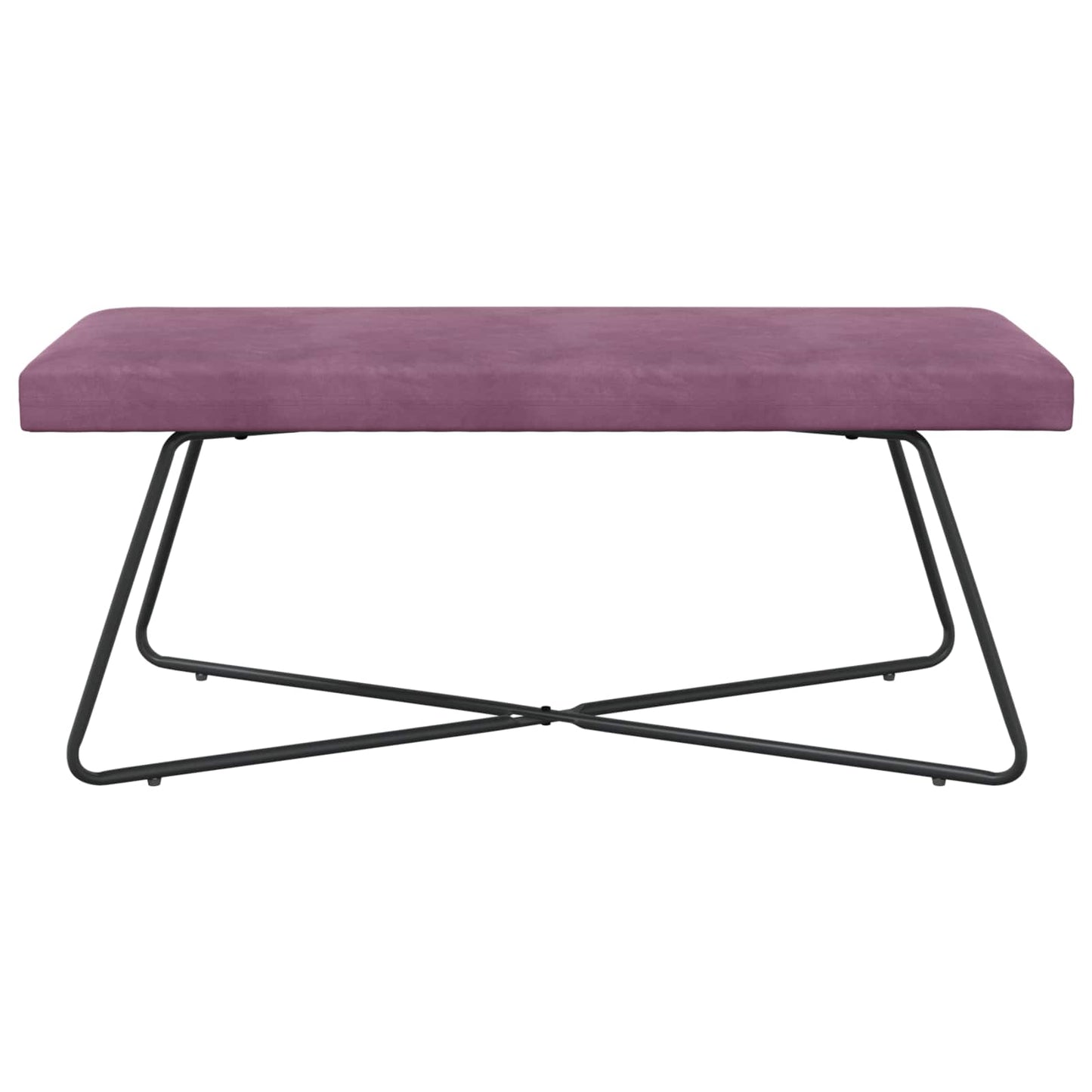 vidaXL παγκάκι Μονόχρωμο Μοβ 110 x 40 x 45 cm Βελούδο