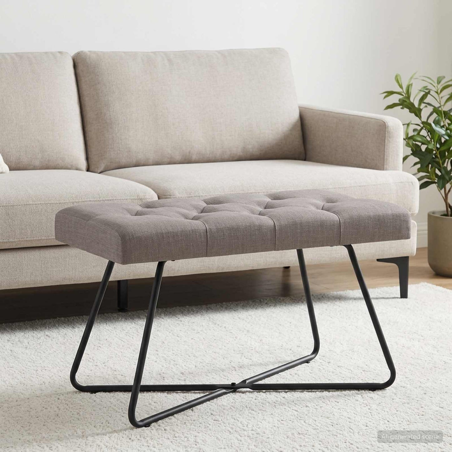 vidaXL Πάγκος με κουμπωτές επιφάνειες Taupe 80 x 40 x 46 εκ. Ύφασμα