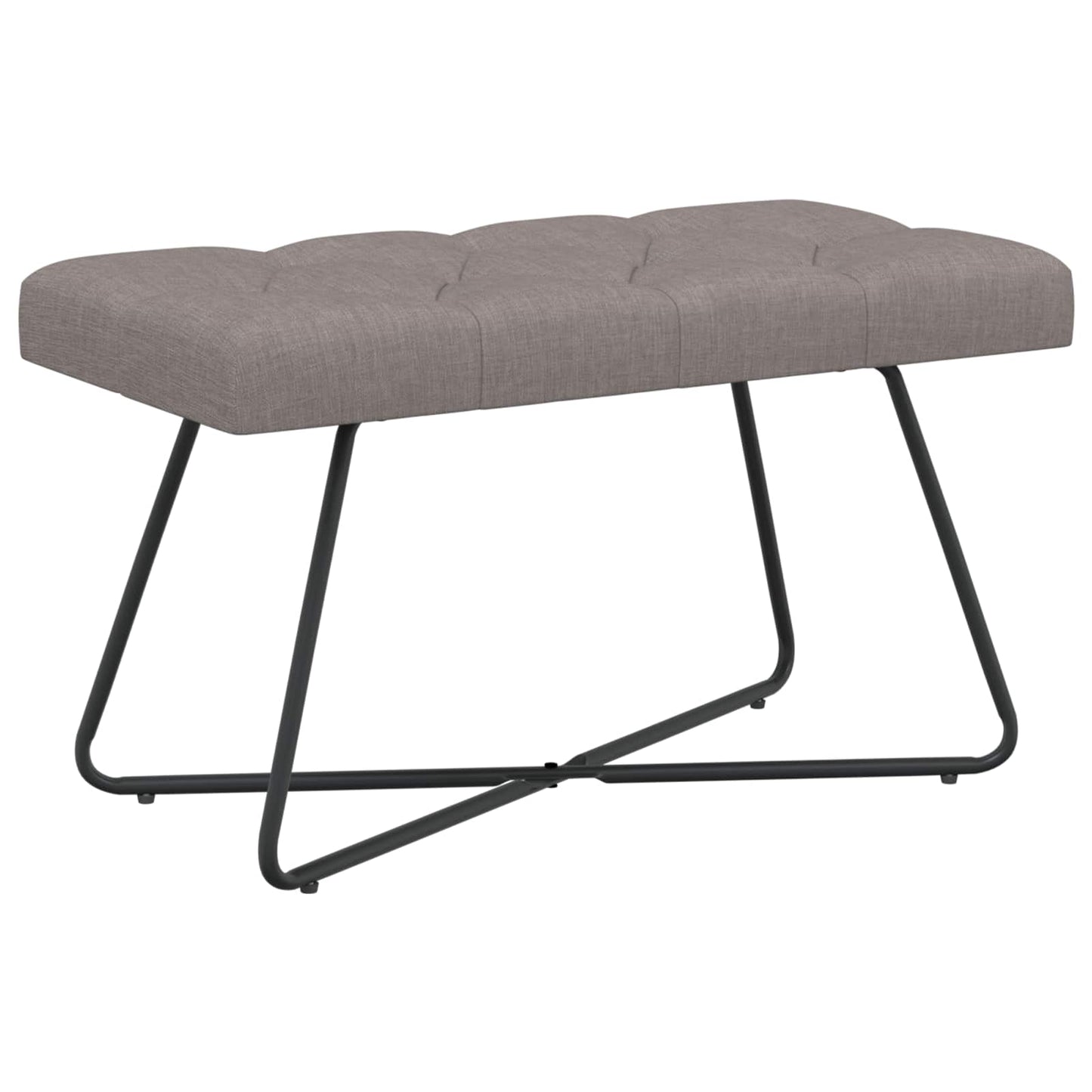 vidaXL Πάγκος με κουμπωτές επιφάνειες Taupe 80 x 40 x 46 εκ. Ύφασμα