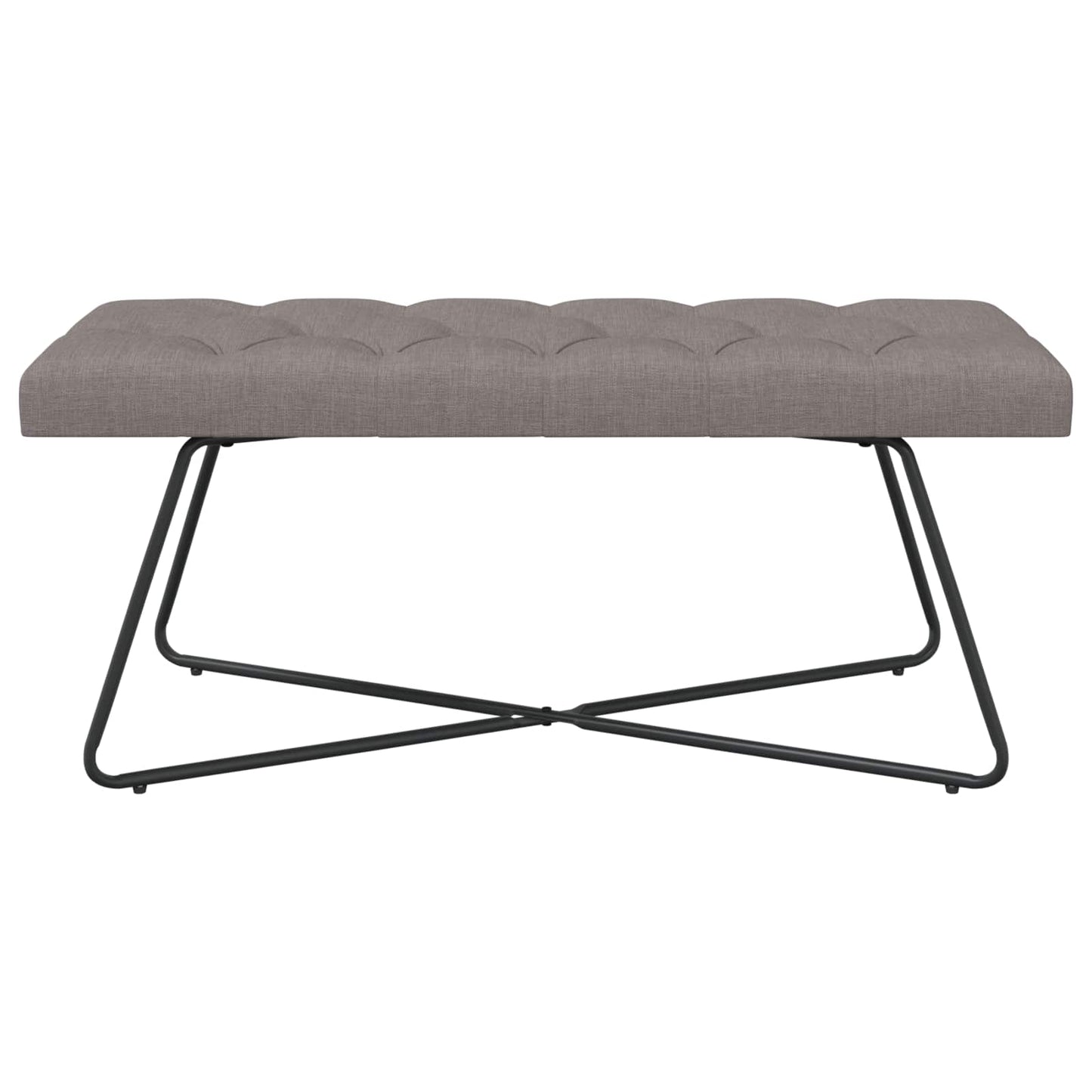 vidaXL Πάγκος με κουμπωτές επιφάνειες Taupe 110 x 40 x 46 cm Ύφασμα