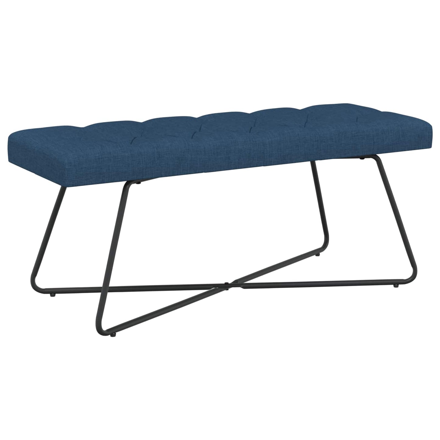 vidaXL Πάγκος με κουμπωτές επιφάνειες Μπλε 110 x 40 x 46 cm Ύφασμα