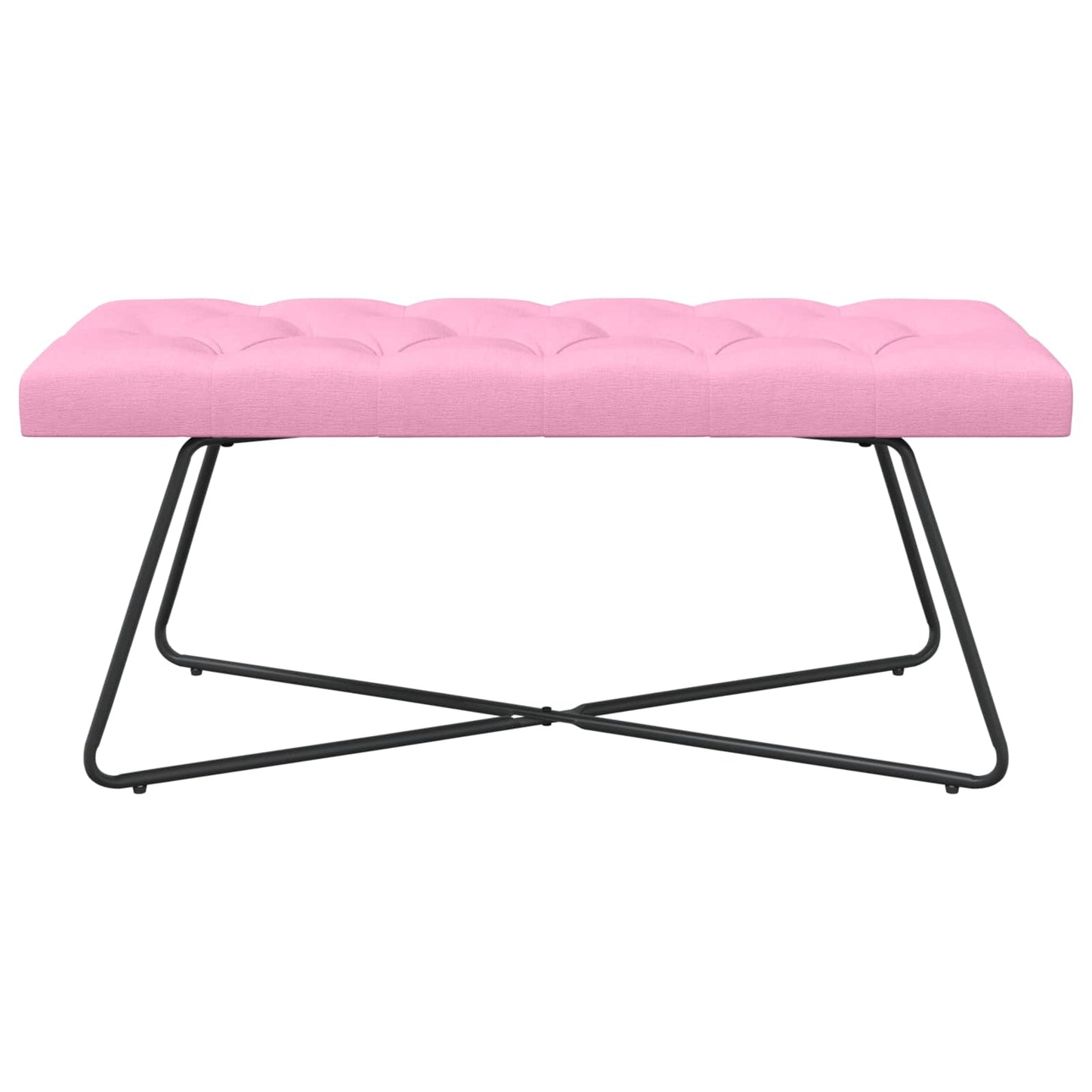 vidaXL Πάγκος με κουμπωτές επιφάνειες Ροζ 110 x 40 x 46 cm Ύφασμα