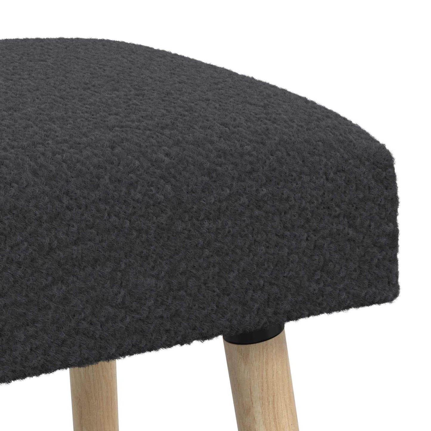 vidaXL παγκάκι Μονόχρωμο Σκούρο Γκρι 60 x 40 x 45 εκ. Μπουκλέ