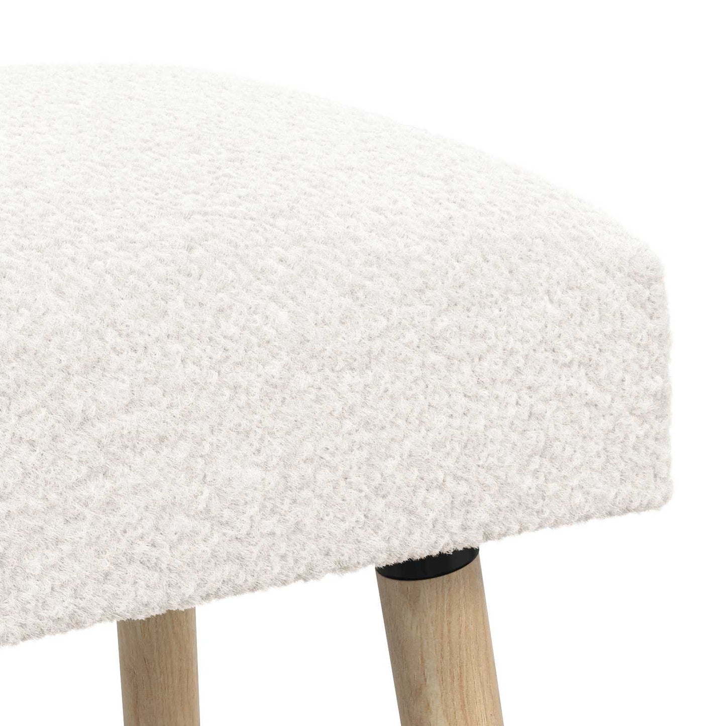 vidaXL παγκάκι Μονόχρωμο Κρεμ 110 x 40 x 46 cm Μπουκλέ