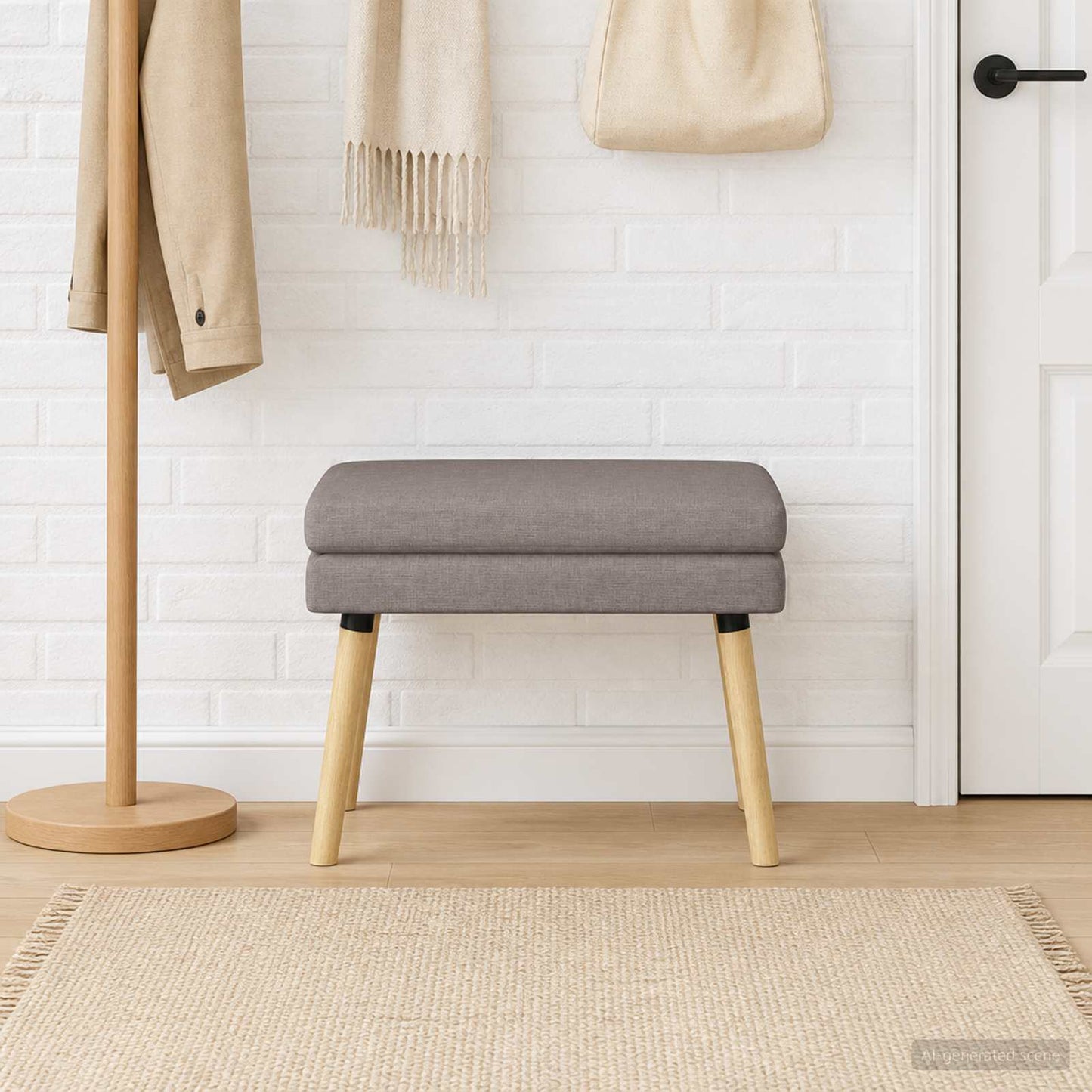 vidaXL Διπλή Επίστρωση Πάγκος Taupe 60 x 40 x 46 εκ. Ύφασμα