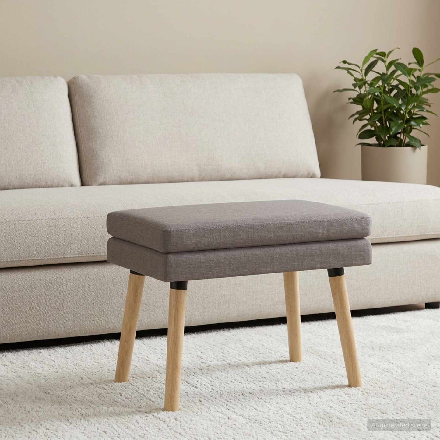vidaXL Διπλή Επίστρωση Πάγκος Taupe 60 x 40 x 46 εκ. Ύφασμα