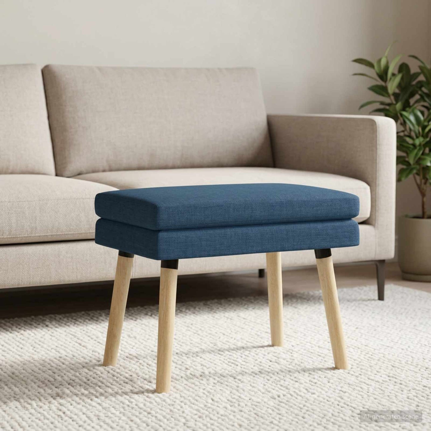 vidaXL Διπλή Επίστρωση Πάγκος Μπλε 60 x 40 x 46 εκ. Ύφασμα